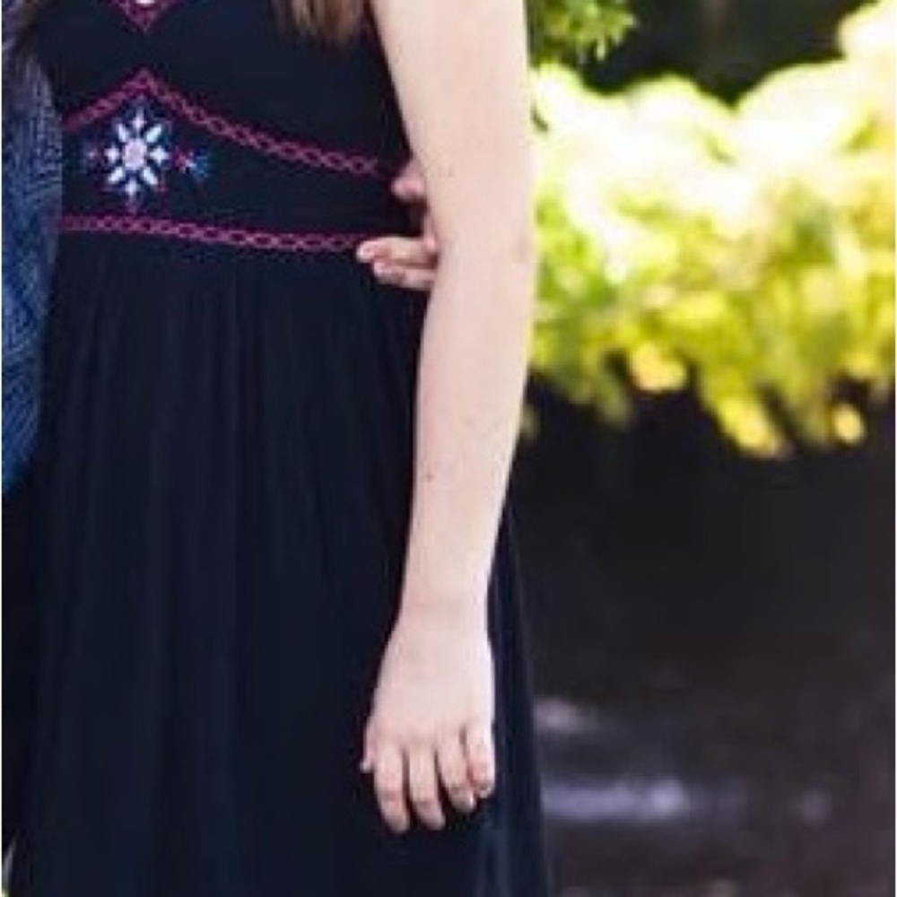 Hollister Black Halter Low-back Dress with Pink Accents